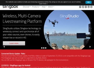 How slingbox.com looks like on a tablet such as an iPad.