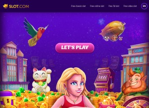 How slot.com looks like on a tablet such as an iPad.