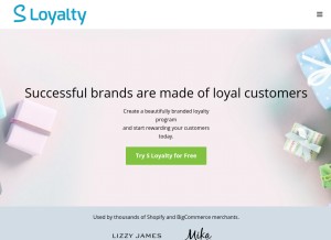 How sloyalty.com looks like on a tablet such as an iPad.