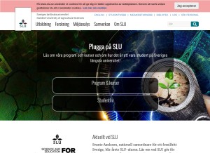 How slu.se looks like on a tablet such as an iPad.