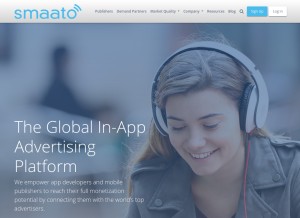 How smaato.com looks like on a tablet such as an iPad.