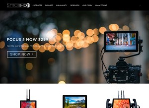 How smallhd.com looks like on a tablet such as an iPad.