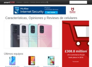 How smart-gsm.com looks like on a tablet such as an iPad.