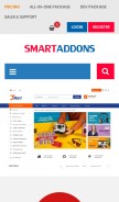 How smartaddons.com looks like on a mobile device such as an iPhone.
