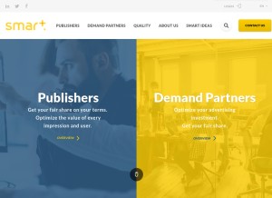 How smartadserver.com looks like on a tablet such as an iPad.