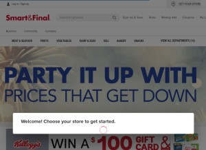 How smartandfinal.com looks like on a tablet such as an iPad.