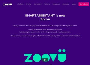 How smartassistant.com looks like on a tablet such as an iPad.