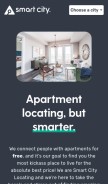How smartcitylocating.com looks like on a mobile device such as an iPhone.