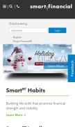 How smartcu.org looks like on a mobile device such as an iPhone.