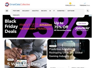 How smartdatacollective.com looks like on a tablet such as an iPad.