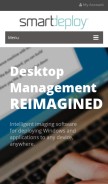 How smartdeploy.com looks like on a mobile device such as an iPhone.