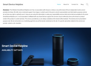 How smartdevicehelpline.com looks like on a tablet such as an iPad.