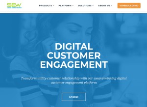 How smartenergywater.com looks like on a tablet such as an iPad.