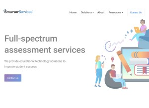 How smarterservices.com looks like on a tablet such as an iPad.