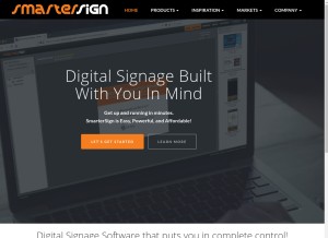 How smartersign.com looks like on a tablet such as an iPad.