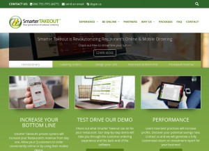How smartertakeout.net looks like on a tablet such as an iPad.
