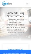 How smartertools.com looks like on a mobile device such as an iPhone.