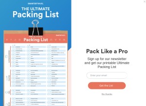 How smartertravel.com looks like on a tablet such as an iPad.