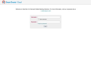 How smarteventscloud.com looks like on a tablet such as an iPad.