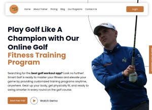 How smartgolfpro.com looks like on a tablet such as an iPad.