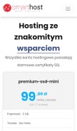 How smarthost.pl looks like on a mobile device such as an iPhone.