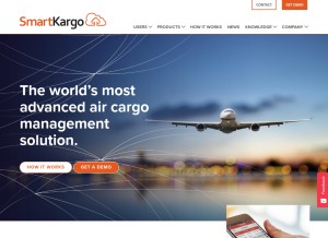How smartkargo.com looks like on a tablet such as an iPad.