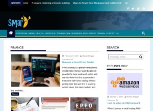 How smartkela.com looks like on a tablet such as an iPad.