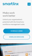 How smartlinxsolutions.com looks like on a mobile device such as an iPhone.