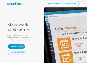 How smartlinxsolutions.com looks like on a tablet such as an iPad.