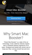 How smartmacbooster.com looks like on a mobile device such as an iPhone.