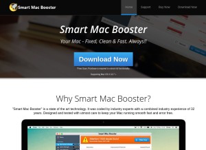 How smartmacbooster.com looks like on a tablet such as an iPad.