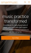 How smartmusic.com looks like on a mobile device such as an iPhone.