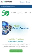 How smartpractice.com looks like on a mobile device such as an iPhone.