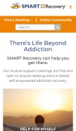 How smartrecovery.org looks like on a mobile device such as an iPhone.