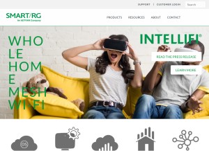 How smartrg.com looks like on a tablet such as an iPad.