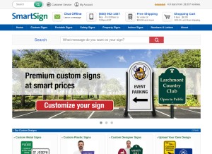 How smartsign.com looks like on a tablet such as an iPad.
