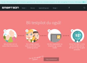 How smartson.no looks like on a tablet such as an iPad.