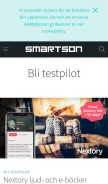 How smartson.se looks like on a mobile device such as an iPhone.