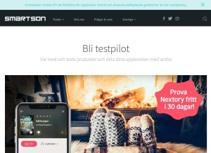 How smartson.se looks like on a tablet such as an iPad.