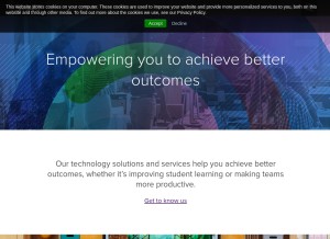 How smarttech.com looks like on a tablet such as an iPad.