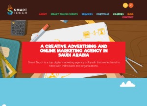 How smarttouch.me looks like on a tablet such as an iPad.