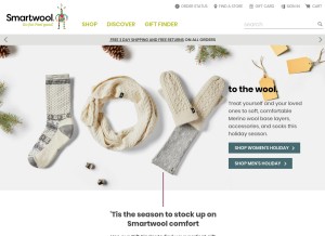 How smartwool.com looks like on a tablet such as an iPad.