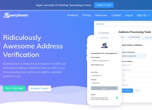 How smartystreets.com looks like on a tablet such as an iPad.