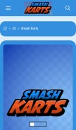 How smash-karts.com looks like on a mobile device such as an iPhone.