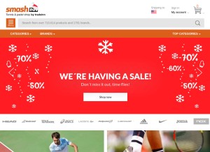 How smashinn.com looks like on a tablet such as an iPad.