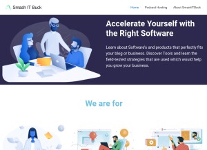 How smashitbuck.com looks like on a tablet such as an iPad.