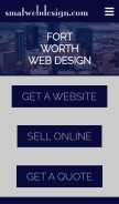 How smatwebdesign.com looks like on a mobile device such as an iPhone.