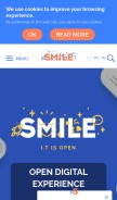 How smile.eu looks like on a mobile device such as an iPhone.
