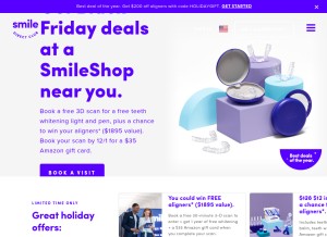 How smiledirectclub.com looks like on a tablet such as an iPad.