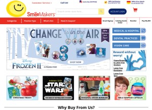 How smilemakers.com looks like on a tablet such as an iPad.